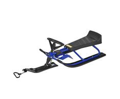 [pro.tec] Lenkschlitten Schlitten Kinderschlitten Bobschlitten Ski Bob Rodel Blau bis 68 kg