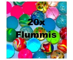 20x bunte Flummis Gummiball Hüpfball Springball Flummi Tombola Mitgebsel Party