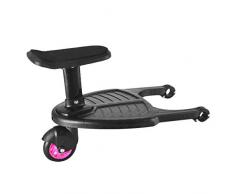 Buggy Board Serria® Buggyboard mit Sitz,Kinderwagen Board,Sitz Abnehmbar und Zusammenbauen Universalstecker hat für Kinder ab 3 Jahren bis zu 20 kg verwendet (Rosa)