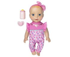 Luvabella 6053969 Newborn Blonde 6053969-Luvabella interaktive Baby Puppe Haaren, realistischer Mimik und Bewegungen, Multicolour, 43 cm