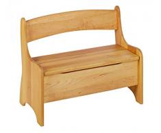 BioKinder 24785 Levin Kindersitzbank Sitzbank Truhenbank für Kinder aus Massivholz Erle 70 x 36 x 55 cm