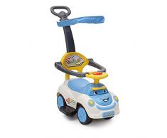 Moni Rutschauto Smile 3 in 1, Schubstange, Sonnendach, Fußstützen, Sicherheitsbügel blau