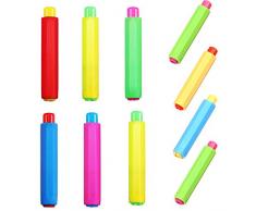 10 Stück Kreidehalter, Teacher Blackboard Chalk Holders Kreidehalter Kreiden Halter Schutzer Schutzhülle Plastik für Kinder, Lehrer, Haus, Büro und Schule - 9 × 1,8cm (Zufällige Farbe)