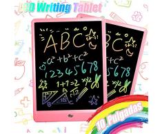 TEKFUN LCD schreibtafel 10 Zoll, buntes magnetisches maltafel zaubertafel, Löschbar und wiederverwendbar schreibtafel, Spielzeug ab 3 Jahre,kinderspiele,Geschenk mädchen,Lehrmittel für Kinder (Pink)