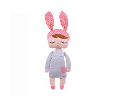 Lalang Baby Stofftier Spielzeug Stoffspielzeug Baumwolle Gefüllte Kaninchen Plüschtier (grau)