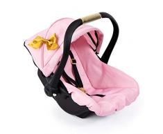 Bayer Design 67990AA Puppen-Autositz EasyGo, Puppenzubehör, passend zu Vario-Puppenwagen, mit Abdeckung, rosa, Gold mit Schleife