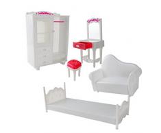 Beetest Self-Ink-Stempel, 5 STÜCKE Puppe Möbel Zubehör Kit Kleiderschrank Kommode Stuhl Schlafsofa Zubehör für Barbie Spielzeug Kinder Mädchen Geburtstag Weihnachtsgeschenk