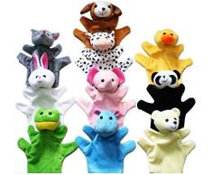 Morning May Handpuppen – niedliche Tier-Handpuppen Spielzeug Set für Kinder, 10er-Set