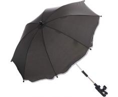 Sonnenschirm für Kinderwagen Buggy und Jogger mit UV SCHUTZ (50) Baby Kind Schirm (Grau)