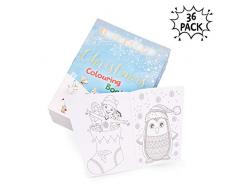 36 Mini-Weihnachten Malbücher für Kinder - Ideal für Weihnachtsstrumpf Füller & Partytaschenfüller, Mitgebsel & Preise