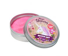 Pink Papaya Magische Knete - Magic Unicorn - Fidget Einhorn Knete in Pink mit Glitzer das intelligente Knetgummi zur Stressreduktion, BPA Free - viele Farben mit verschiedenen Eigenschaften