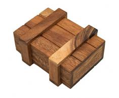 ROMBOL Geschenkbox, Magic Box, Schatzkiste, Geschenkverpackung, klein, Holzspiel, Denkspiel, Knobelspiel, Geduldspiel aus Holz
