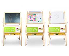 Coemo Kinder Standtafel Kreidetafel Maltafel Magnettafel Whiteboard Papierrolle Zubehör