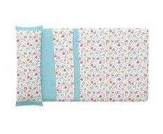 Burrito Blanco Kinder-Spannbetttuch, 165 cm Ancho de 90 cm Aqua