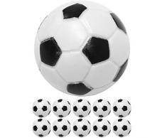 Maxstore Kicker Bälle aus ABS, 10 Stück, Farbe: schwarz/weiß (Klassische Fußball-Optik), hart und schnell, Durchmesser 31mm, Tischfussball Kickerbälle Ball