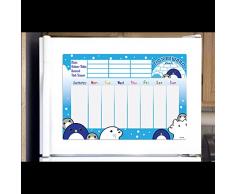 CKB Ltd® Magnetic REWARD CHART Penguin and Friends Pinguin Magnetischer Belohnungstafel für bis zu drei Kinder Feste Tafel, 42 x 29 cm Schließt 3 farbige Markierungs-Stifte / A3 trockenes Wischen Sie Magneten Brett Planer Verhalten
