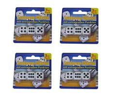 12x Senioren-Würfel Spielwürfel Knobel Würfel Cube extra große Punkte weiß
