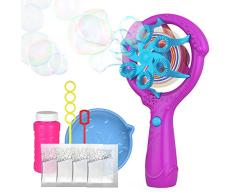 Anpro LED Seifenblasenpistole mit 240ml Seifenblasenwasser und Flasche, LED Seifenblasen Spielzeug für Hochzeit, Kindergeburtstag