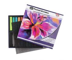 Pastell-Kreide, 24 hochwertige Kreiden in leuchtenden Farben, hoch pigmentiert | Studio, Kunst, Hobby, Malen, Basteln, DIY