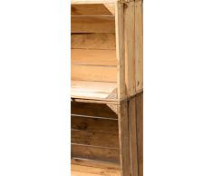 Gebrauchte Holzkisten im Set Angebot: Originale Vintage Obstkisten zum Möbelbau od. als Dekoration, sehr stabile Apfelkisten, geprüft und gereinigt 50x40x30 cm (3er Set)
