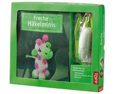 Kreativ-Set: Freche Häkelminis: Buch mit 56 m Garn in 4 Farben, Häkelnadel, Füllwatte und Perlen (Buch plus Material)