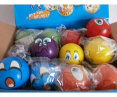 Schnooridoo 6 x Stressball Softball Streßball Knautschball Antistressball bunter Grimassenball