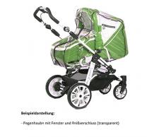 Smart-Planet® hochwertige Universal - Regenhaube/Regenschutz mit Reißverschluss und Fenster - Regenverdeck aus PVC ohne schädliche Weichmacher - Verdeck passend für Kinderwagen Farbe transparent