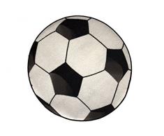 Bavaria Home Style Collection - Fussball Teppich Fussballteppich Kinderteppich Spielteppich Fußballteppich ca. 80 cm Rund