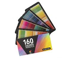 160 Buntstifte (Nummeriert) Zenacolor - Einfache Aufbewahrung - Professionelles Stifte-Set für Erwachsene und Kinder - Ideal für Ausmalbilder Erwachsene, Mandala, Malbuch, Schreibgeräte und Schule