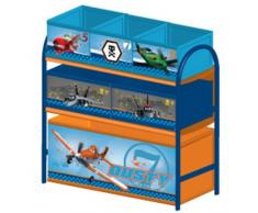 Multi Toy Organizer PLANES mit 6 Fächern und Metallgestell Aufbewahrungsboxen Spielzeugregal