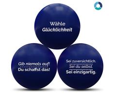 MindPanda 3X motivierende Stressbälle von Der perfekte Anti-Stressball für Erwachsende und Kinder zur Unterstützung bei Stressabbau und Angstzuständen. … (Dark Blue, Medium)
