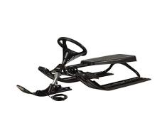 STIGA Schlitten Snowracer Rennrodel Classic Schwarz Lenkschlitten