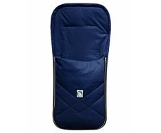 HEITMANN Baby Sommer Fußsack mit Baumwolle Marineblau, waschbar, für Kinderwagen, Buggy, ca. 94x42 cm