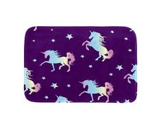 TIZORAX Einhorn-Pferde- und Stern-Teppich, rutschfest, zottelig, für Esszimmer, Wohnzimmer, Kinderzimmer, 160 x 122 cm, Polyester, multi, 160x122cm/63x48in