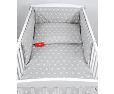 BABYLUX Bettwäsche Bezug 2 Tlg. 100 x 135 cm Kinderbettwäsche Bettwäsche Bettset Babybettwäsche (91. Sterne Grau)