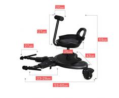 CHTOYS Comfort Wheeled BuggyBoard Adapter - Kindersicherheit Comfort Wheeled Kinderwagen Step Standing Board Roller Kinderwagen Zubehör