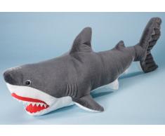 Hai grau-weiß Plüschtier 100 cm