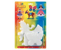 Hama 4560 - Blisterpackung große Stiftplatten, Prinzessin, Pferd, Schmetterling, 3 Stück