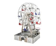 Tronico 10132 - Metallbaukasten Riesenrad mit Solarzellenantrieb, Profi Serie, Maßstab 1:16, 1042-teilig