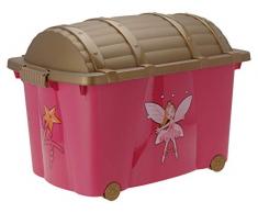 Aufbewahrungsbox für Mädvhen mit 57 Liter Volumen - Prinessin Box - Spielzeugtruhe Fee Spielzeugbox Kinderzimmer Aufbewahrungsbox