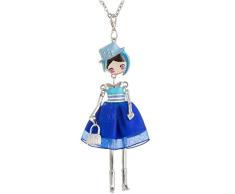 Xianglsp Co.,ltd Halskette Mode Puppe Halsketten Für Frauen Antike Silberfarbe Halsketten Schmuck Maxi Lange Ketten Big Choker