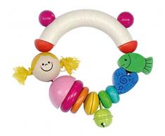 Hess Holzspielzeug 11007 - Holzrassel Nixe, ca. 10 cm