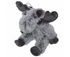 Chamier Lammfellprodukte süßes superweiches Stofftier Elch mit Schal aus Mikrofaser, voll waschbar bei 30 Grad, Höhe ca. 30 cm