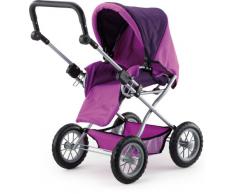 Bayer Design 15012AA Kombi Puppenwagen Grande, zusammenklappbar, höhenverstellbar, mit herausnehmbarer Tragetasche und Umhängetasche, lila