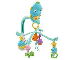 Fisher-Price DFP12 - Seepferdchen 2 in 1 Baby Mobile mit Musik und abnehmbaren Rasseln Babyausstattung ab Geburt