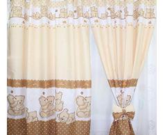 Baby Kinderzimmer Vorhänge Gardine Babygardinen Kindergardinen Safari Eule Bärchen Sterne D1