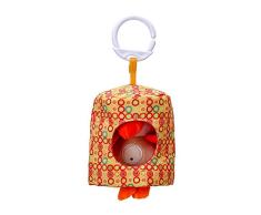 Niedlicher Cartoon-Tier Peekaboo Pull-Shock-Anhänger Vogel formte Plüsch-Spielzeug-Auto hängende Puppe Interactive Anhänger Spielzeug-Baby-Geschenk