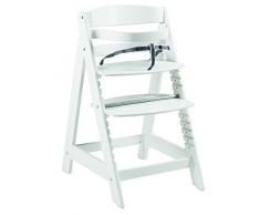 roba Treppenhochstuhl Sit Up Click, mitwachsender Hochstuhl vom Babyhochstuhl bis zum Jugendstuhl, innovativer Klickverschluss, Holz, weiß
