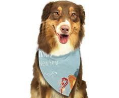 Huyotop Schal für Haustiere, Weihnachtsbaum auf Holzschlitten über verschneiten Holztisch Haustier Hund Katze Welpen Bandana Lätzchen Dreieckstuch Kopftuch Zubehör