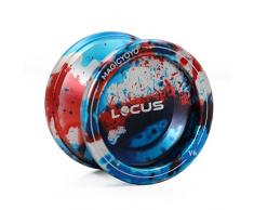 Magic Yoyo V6 Responsives Jojo für Anfänger Yo-yos Kinder Jo-jo Yo Yo mit Gürteltasche Handschuh und 5 Strings (Rot Blau Silber)